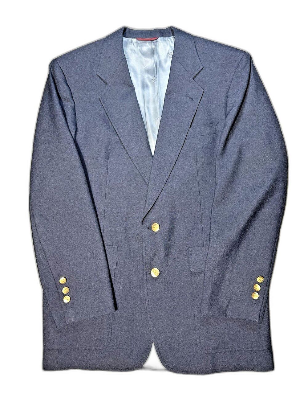 Hart Schaffner & Marx Navy Solid Hopsack Blazer Men's 42 R